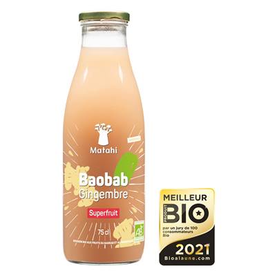 Baobab Gingembre MATAHI SUPERFRUIT 75cl - DDM 22/12/2023 