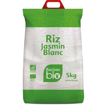 Riz Jasmin Blanc RACINES BIO 5 kg - DDM 13/02/2022