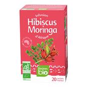 Infusion d'Afrique RACINES BIO Hibiscus Moringa 20 sach x 1.6 g