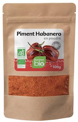 Piment Habanero rouge en poudre RACINES BIO 100 g