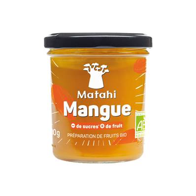 Préparation de fruits bio MATAHI Mangue 200 g - DDM 30/11/2023