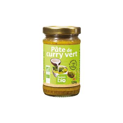 Pâte de curry vert RACINES BIO 120 g - DDM 19/04/2024