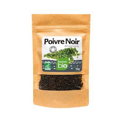 *Poivre noir en grains RACINES BIO  50 g - DDM 31/03/2024