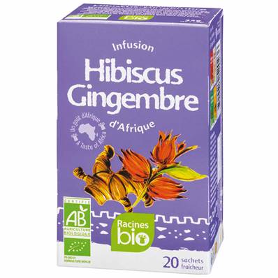 Infusion d'Afrique RACINES BIO Hibiscus Gingembre 1.6 g