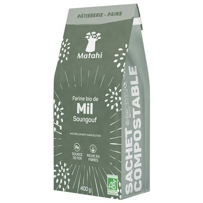 *Farine bio de Mil MATAHI 400 g - DDM 31/10/2024