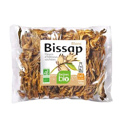 XXX Fleurs d'hibiscus blanc RACINES BIO 50 g