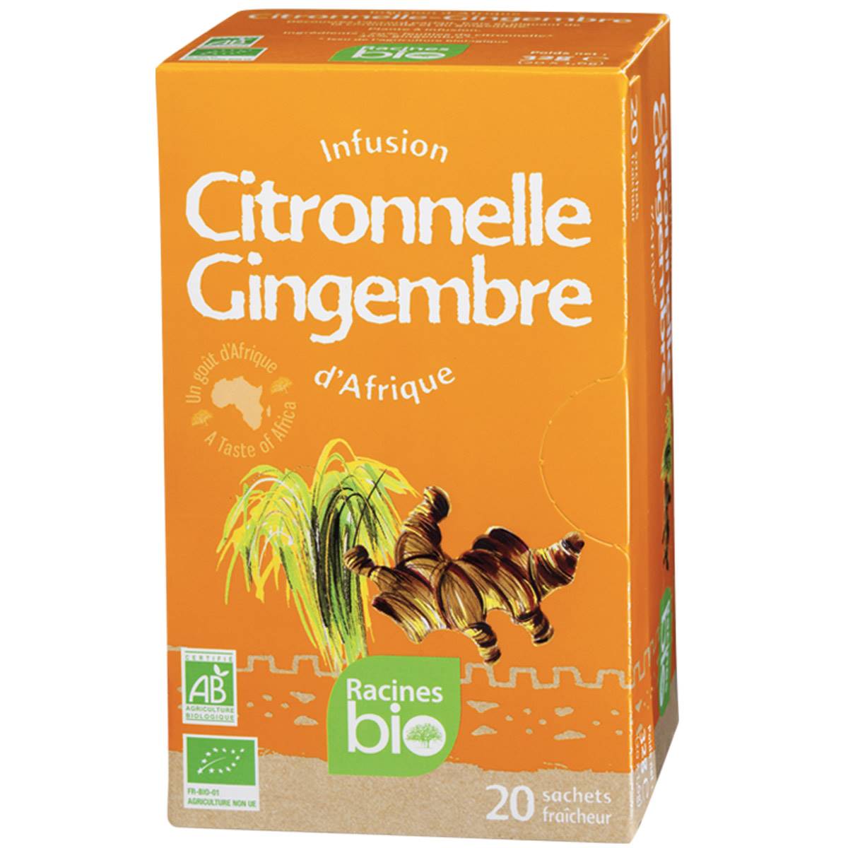 Infusion Citronnelle & Gingembre Bio 20 pièces