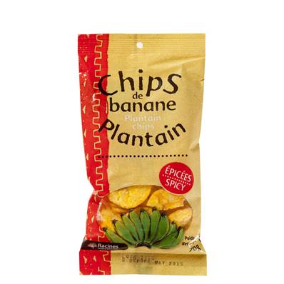 Chips de banane plantain RACINES épicées 70 g 
