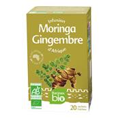 Infusion d'Afrique RACINES BIO Gingembre Moringa 20 sach x 1.6 g