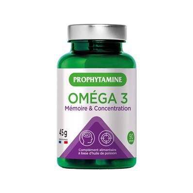 PROPHYTAMINE Mémoire Concentration - Omega 3 90 gélules -DDM 31/01/24