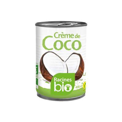 Crème de coco RACINES BIO 400 ml - DDM 25/01/2023