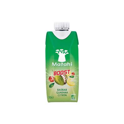 Boisson bio MATAHI Baobab Guarana Citron 33cl