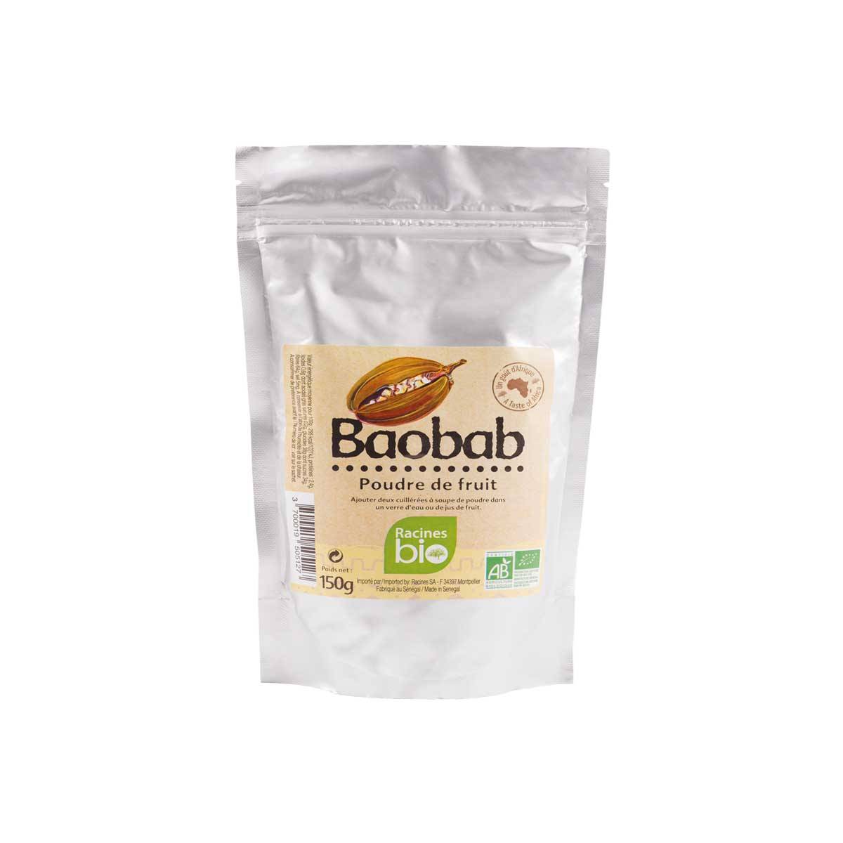 Poudre de baobab Bio RACINES BIO : le paquet de 150g à Prix Carrefour