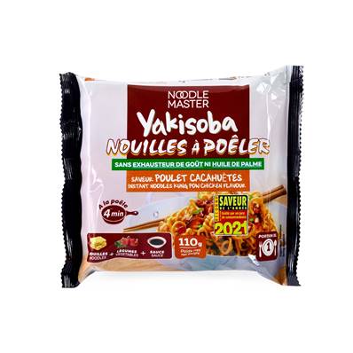 Nouilles Yakisoba NOODLE MASTER poulet cacahuètes à poêler XL 110 g