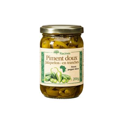 Piment doux Jalapeños en tranche RACINES 200 g