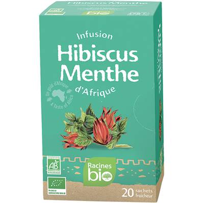 Infusion d'Afrique RACINES BIO Hibiscus Menthe 1.6 g