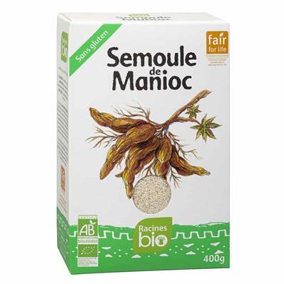 Semoule de manioc RACINES BIO 400 g - DDM 31/07/2023