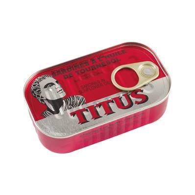 Sardines à l'huile TITUS 3 btes x 125 g