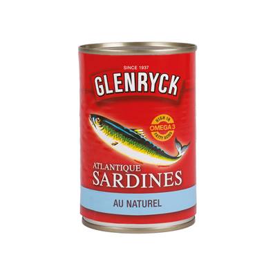 Sardines au naturel GLENRYCK 400 g