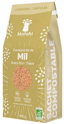 *Couscous de mil grains fins bio MATAHI 400 g - DDM 31/10/2024