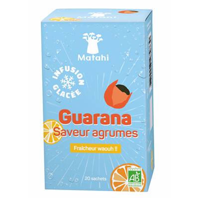  Infusion glacée bio MATAHI Guarana saveur Agrumes (20 sach. x 2g)