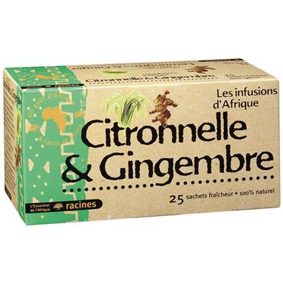 Infusion d'Afrique RACINES Citronnelle Gingembre 1.6 g