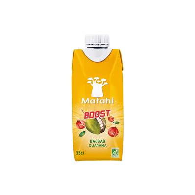 Boisson bio MATAHI BOOST Baobab Guarana 33 cl 