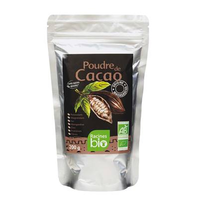 *Poudre de cacao RACINES BIO 200 g - 30/06/2025