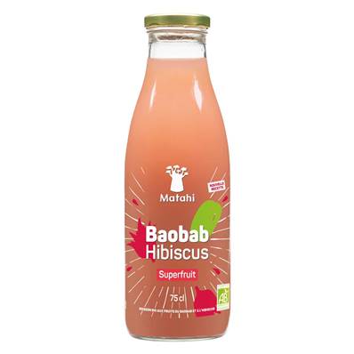 Boisson bio MATAHI SUPERFRUIT Baobab Hibiscus 75 cl - DDM 11/05/2022